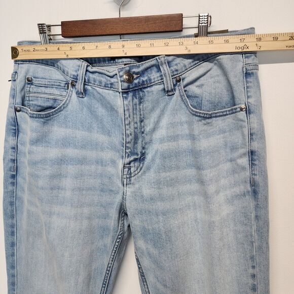 Brothers and Sons Light Wash Stretch Slim Straight Jeans Mens 36X32 Distressed - Picture 6 of 12